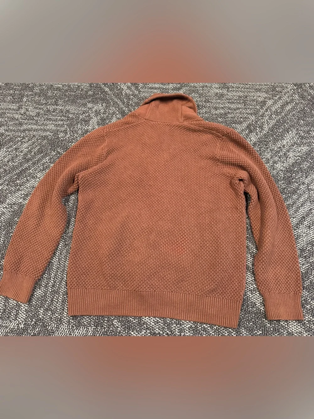 J Crew  Cotton Textured-Stitch Shawl-Collar grandpa Cardigan